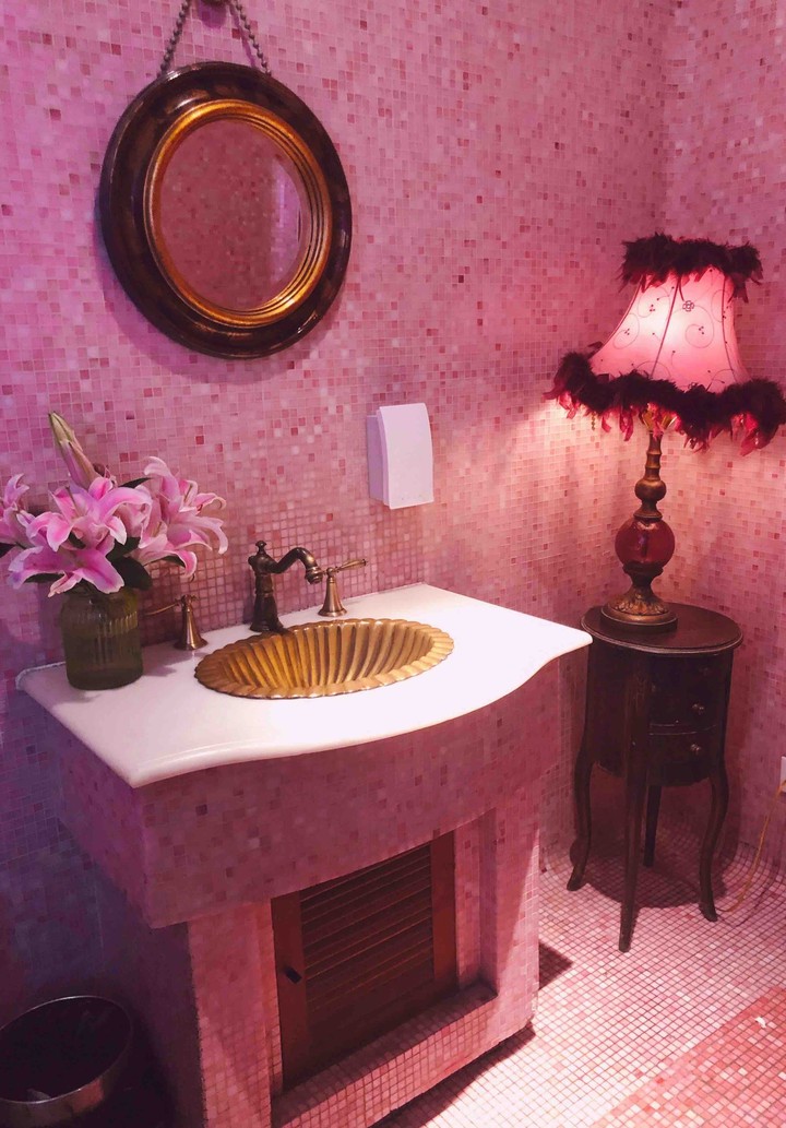 pink restroom