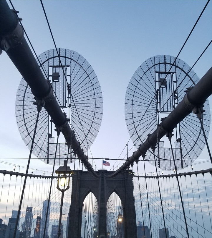 Brooklyn Bridge USA Flag
