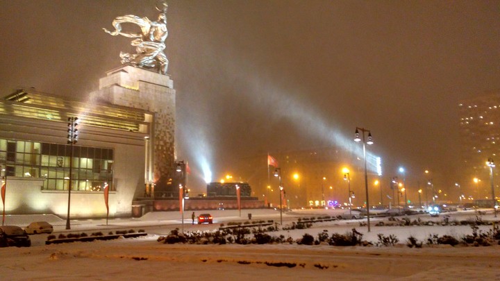 Москва первый снег