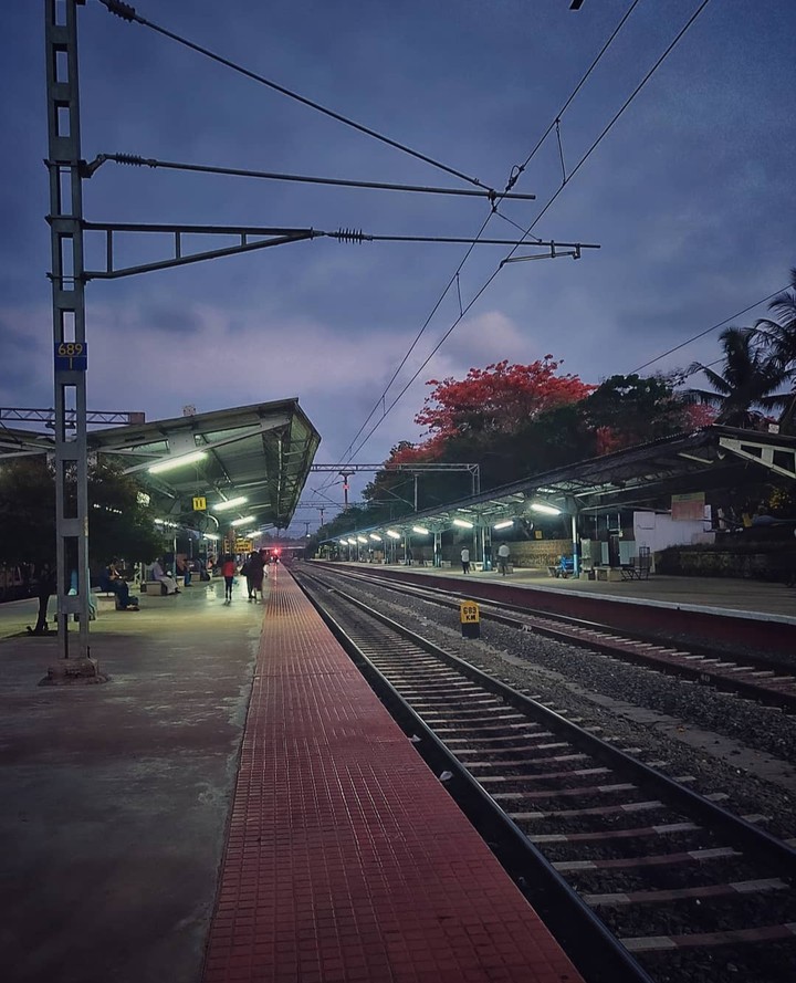 railway station dusk