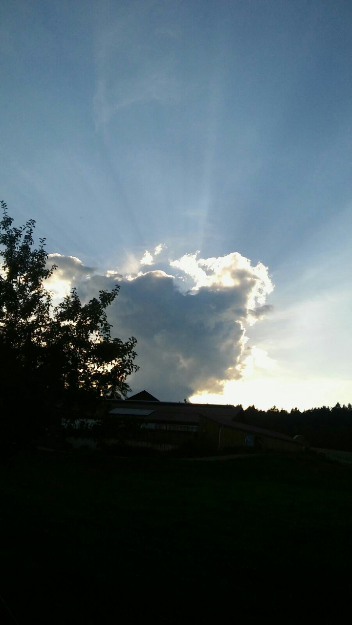 The sun behind the cloud ☁