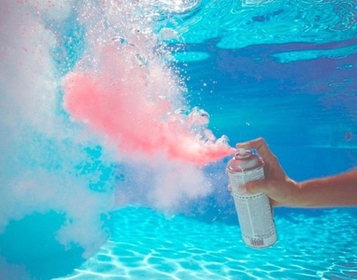 pink in the water