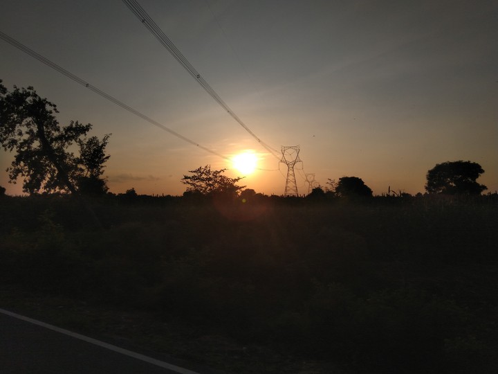 Electric Tower at Sunset