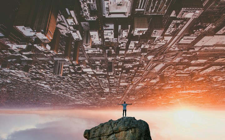 Upside down