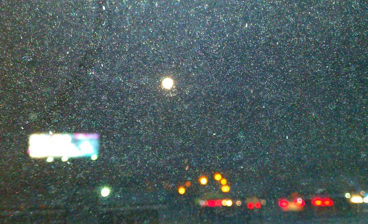 Dusty windscreen.