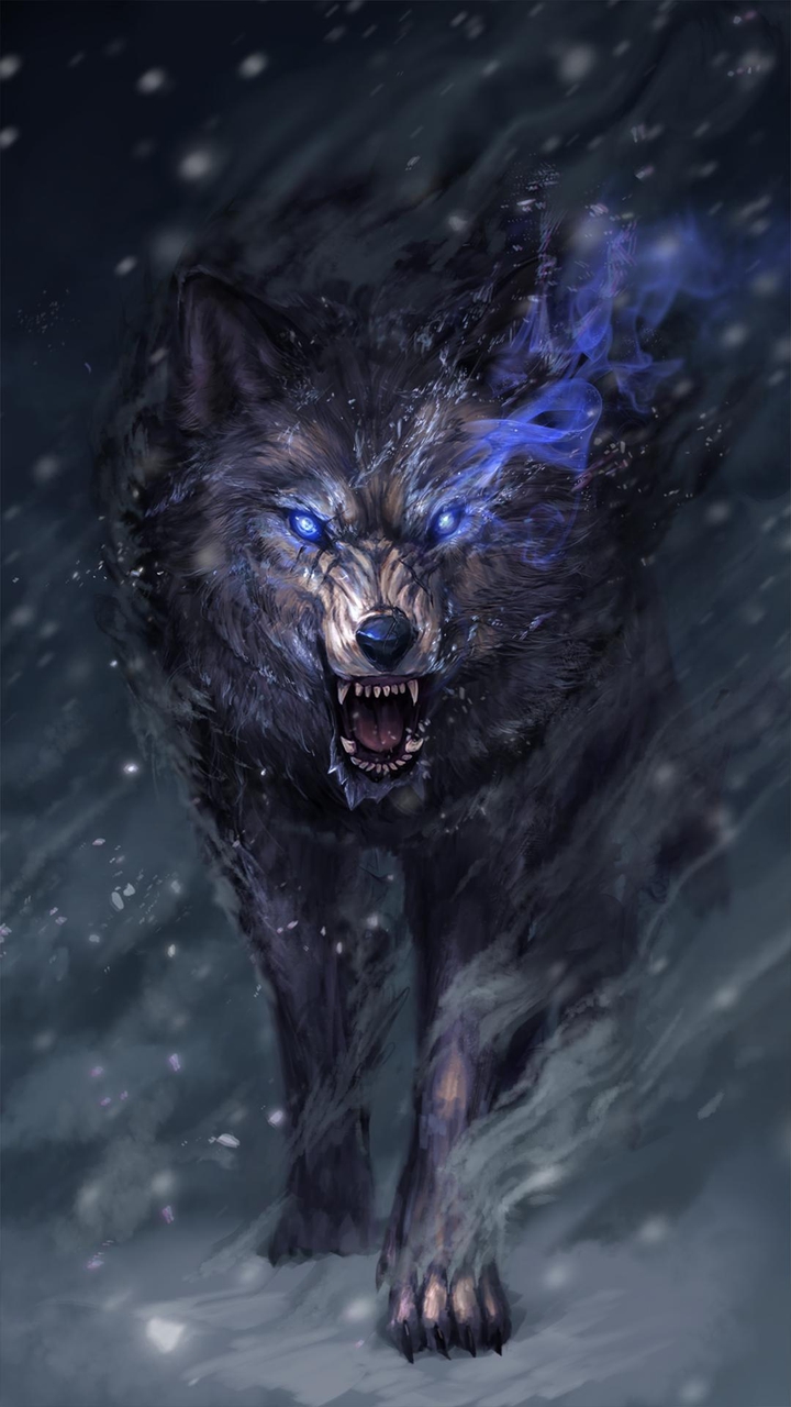 loup féroce sauvage