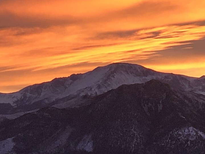 sunset pikes peak