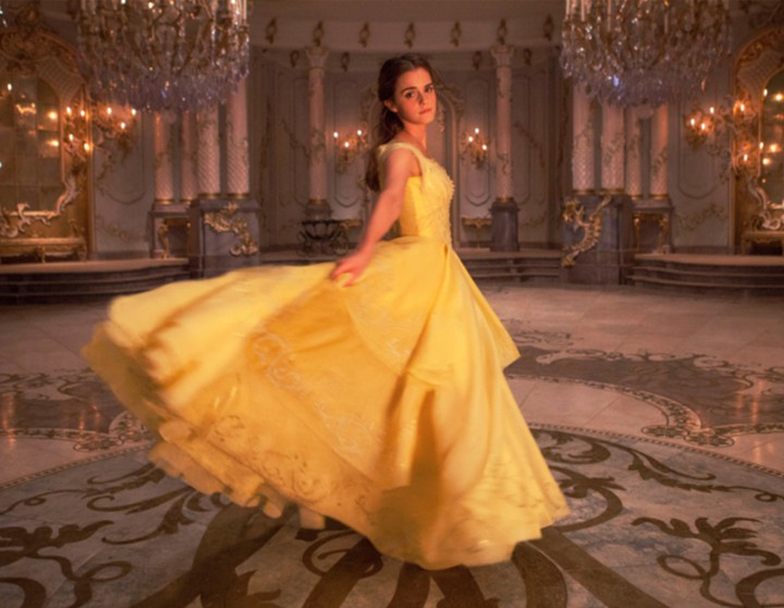 Belle in her yellow gown