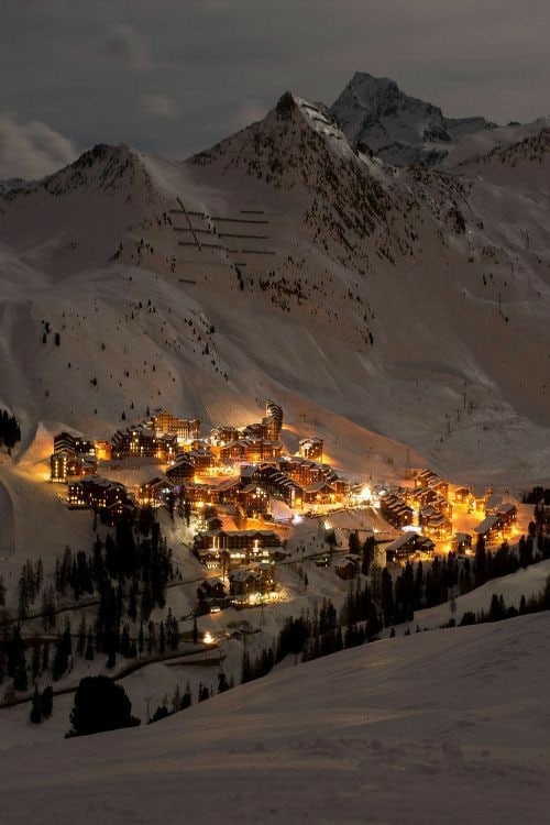 Lights and snow