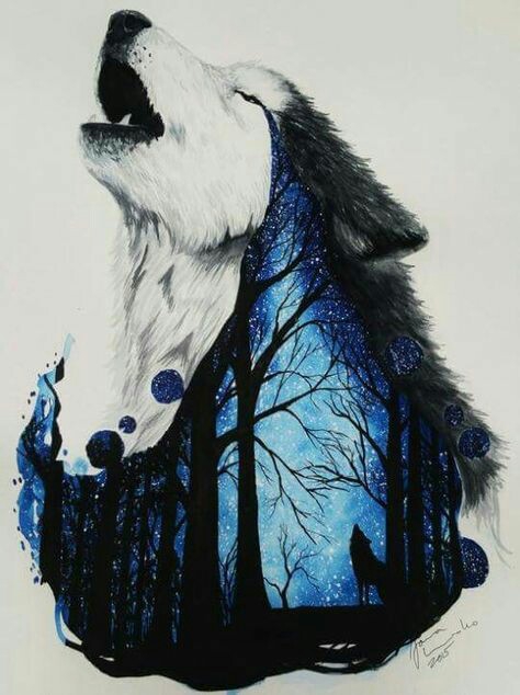 wolf art