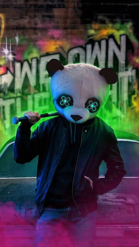 Panda mask man