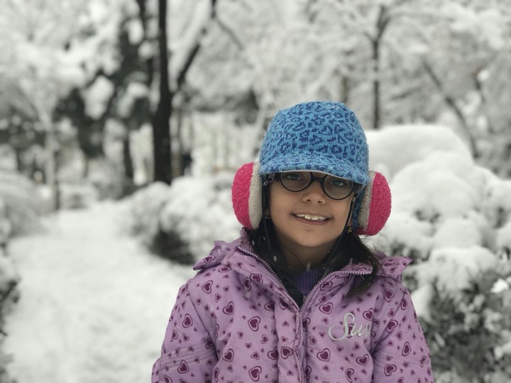 my sister in park near our house