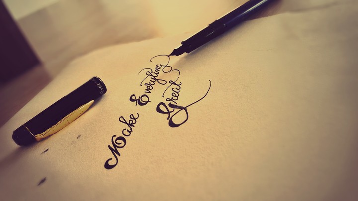 black pen