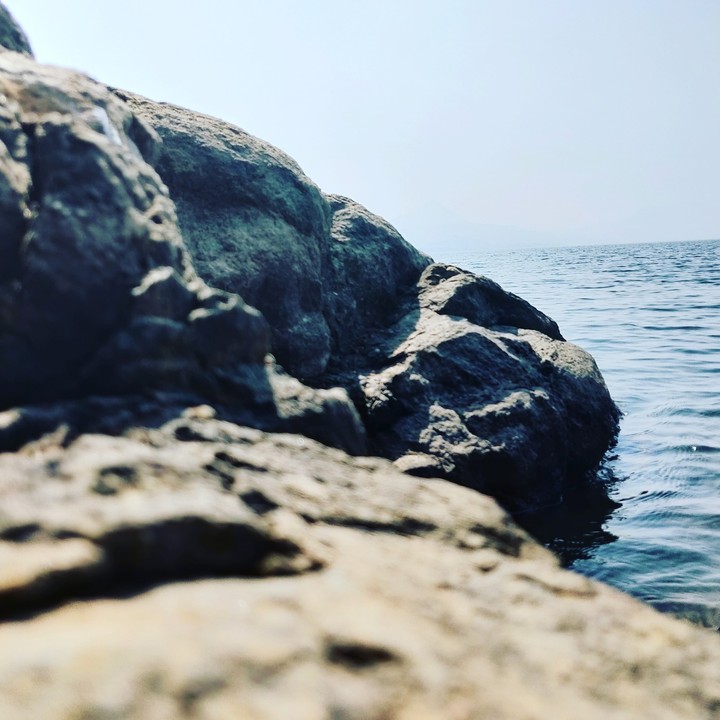 rock aside from lake