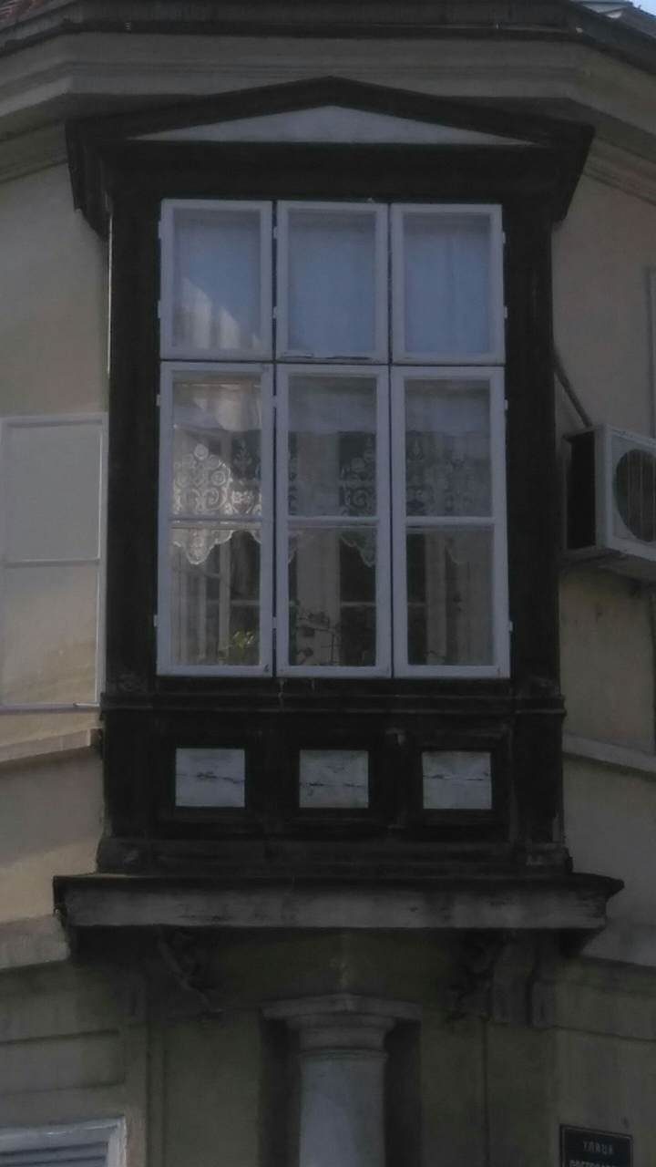 Window in old Zemun, Serbia