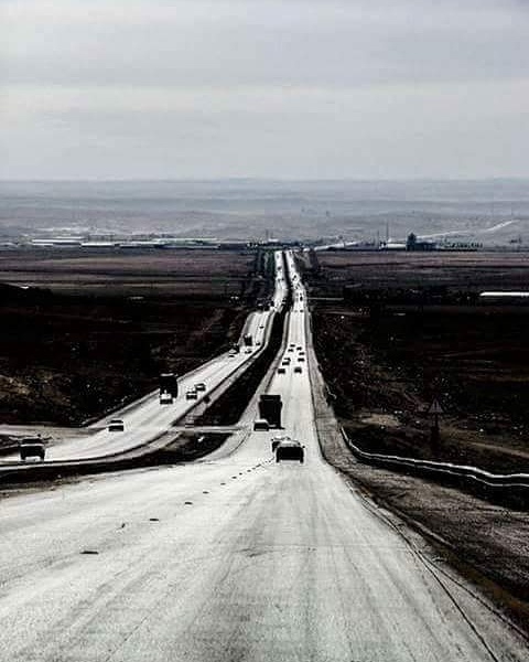 Road in black & white