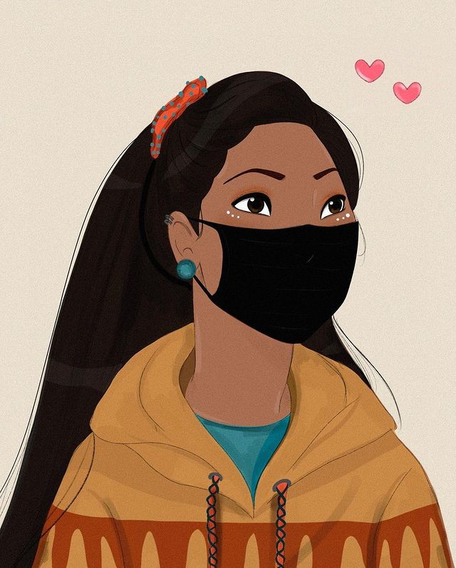 POCAHONTAS WITH MASK