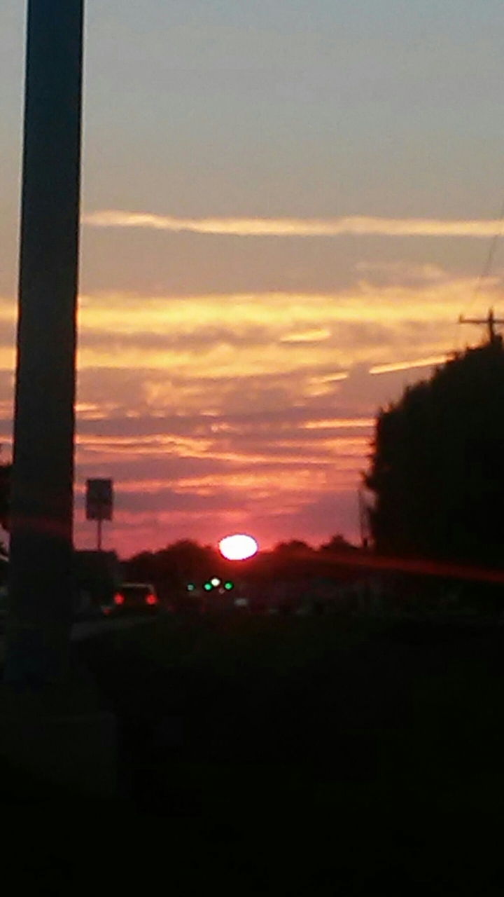 A Beautiful Sunset in a small suburban town.