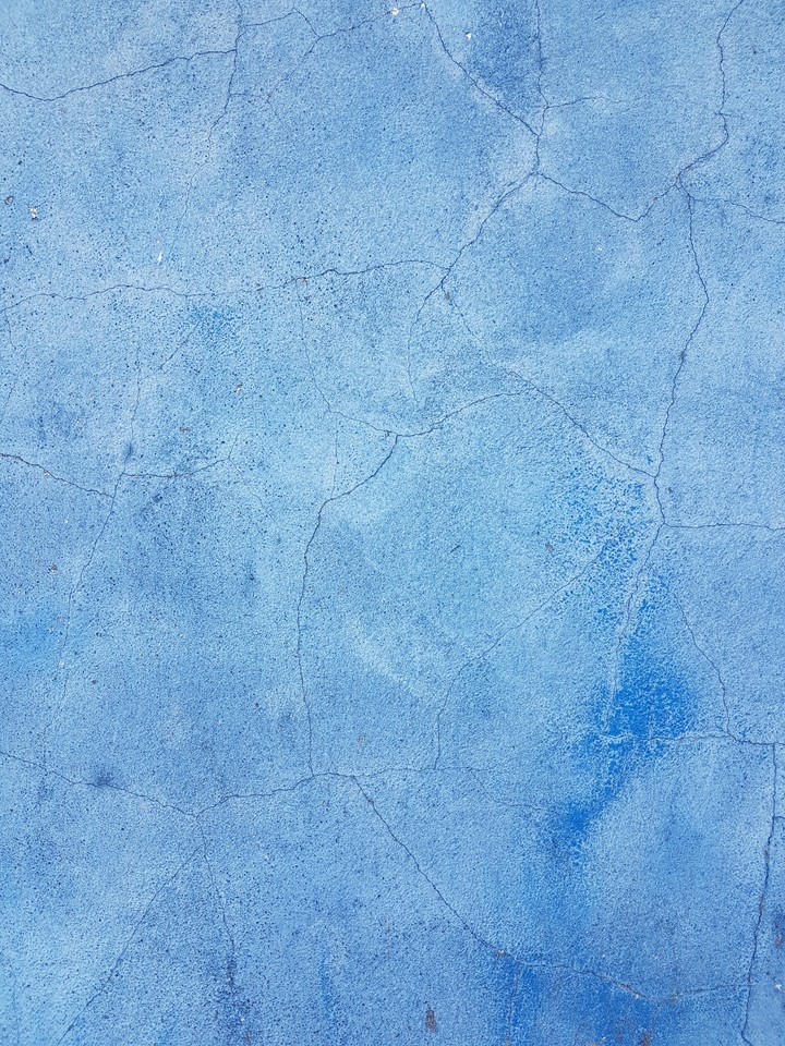 blue vintage house wall