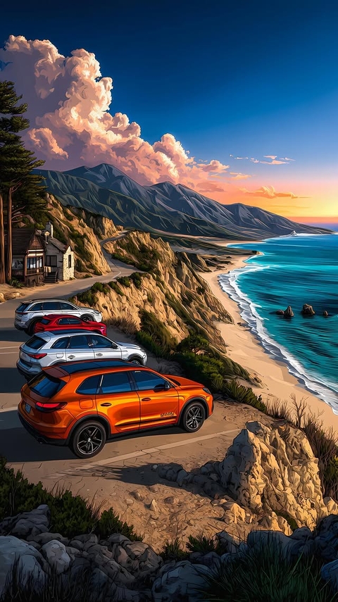 тапети landscapes, car