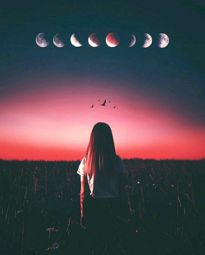 girl moon