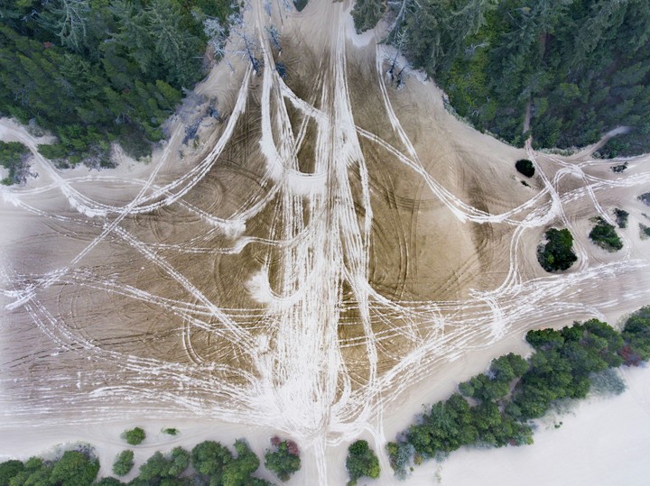 ATV tracks at the Oregon dunes