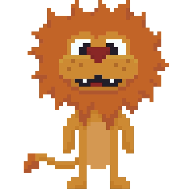 pixel lion