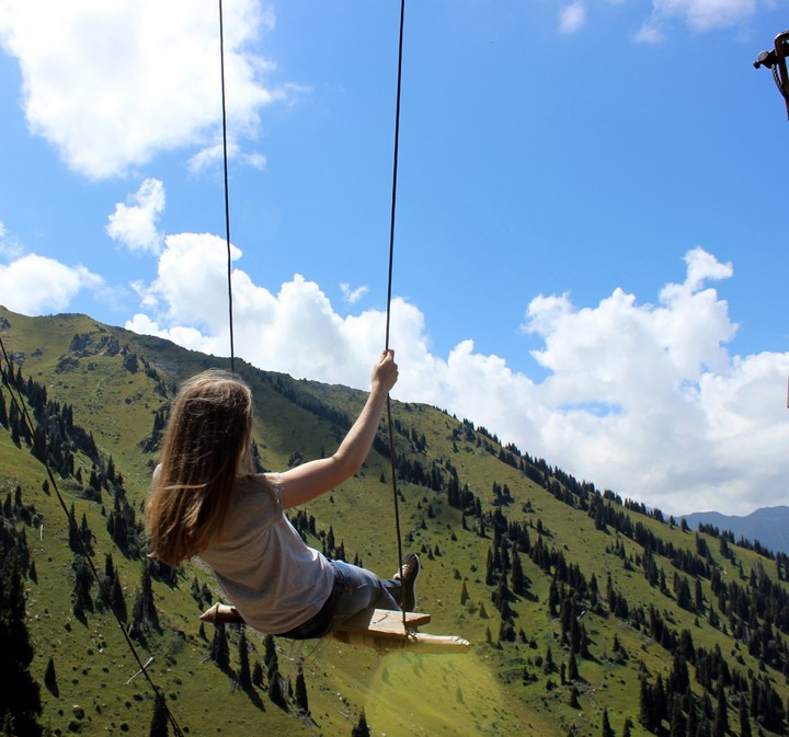 Swing in the mountains