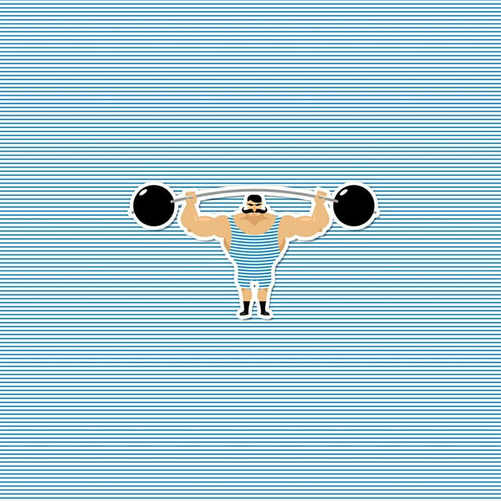 Creative Strongman Cartoon Wallpaper