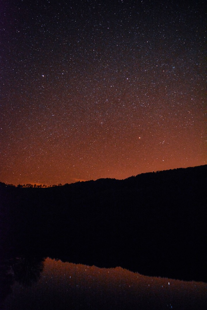 Stary night at Rursee, Einruhr, NRW, Germany