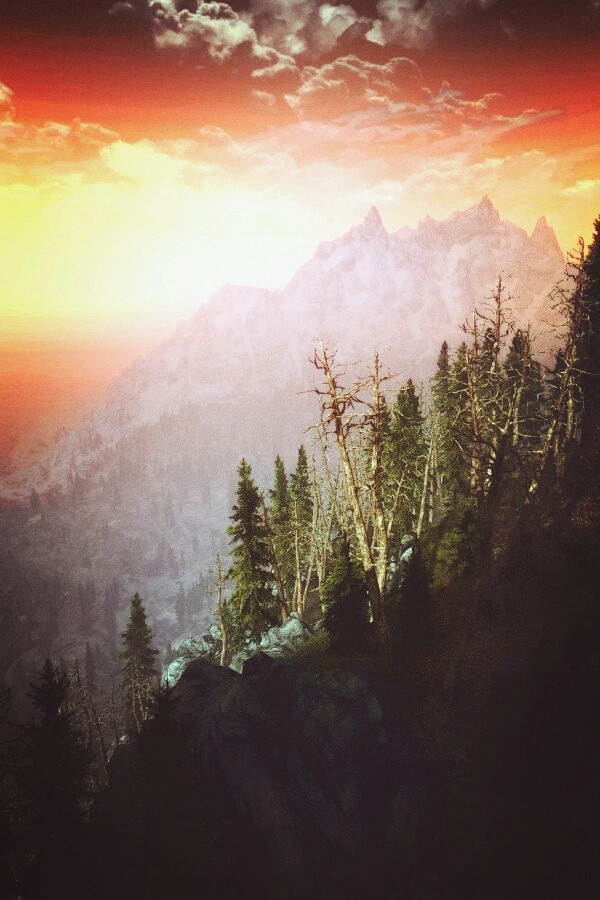 Skyrim mountains