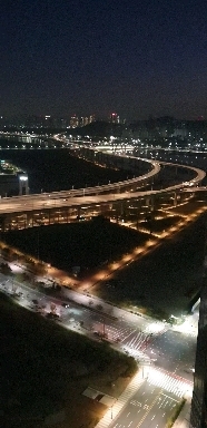 At dawn in Songdo, Incheon, Korea