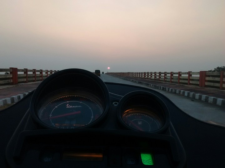 Sunset Vespa