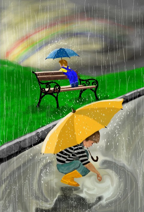 Arts, rain壁纸