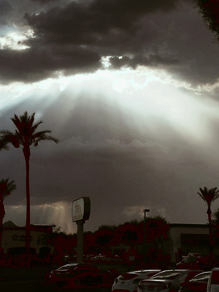 Sun rays through the clouds