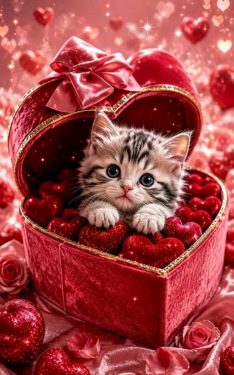 обои heart, fur