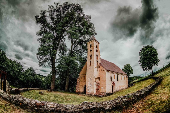 Church and Grey Sky