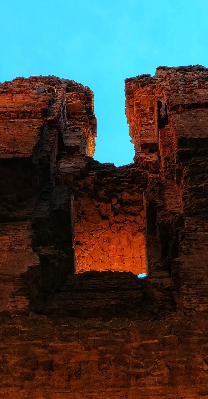 An old  damaged architecture from Hampi