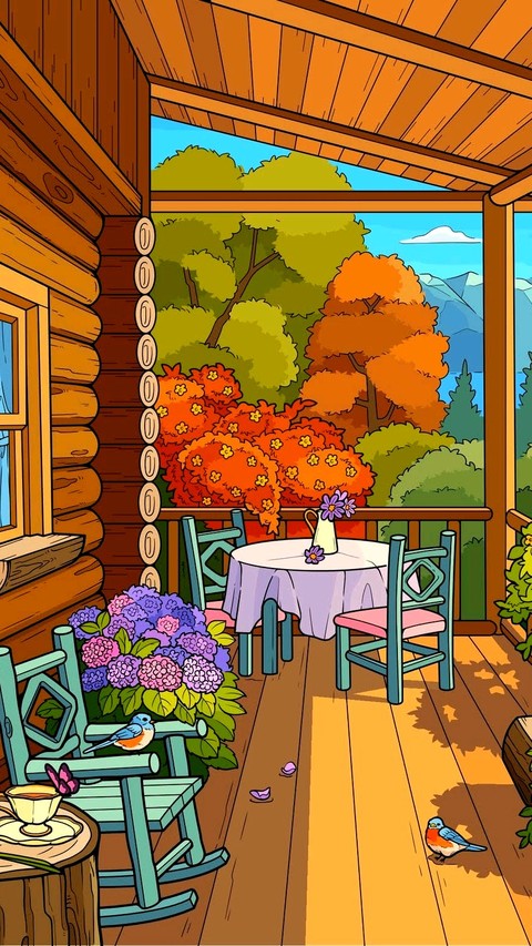 The Porch in the Fall