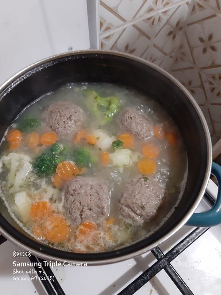 #liver balls with Fresh Vegetables