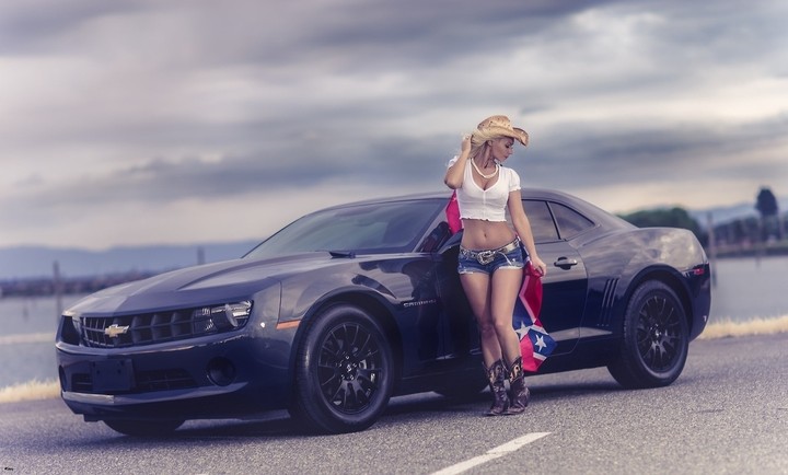 sexy girl with car