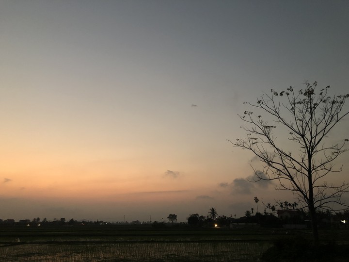 sunset in countryside