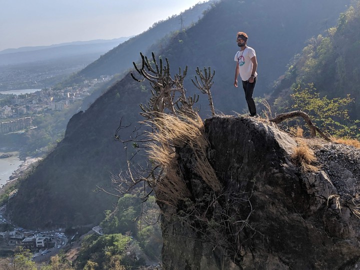at the top