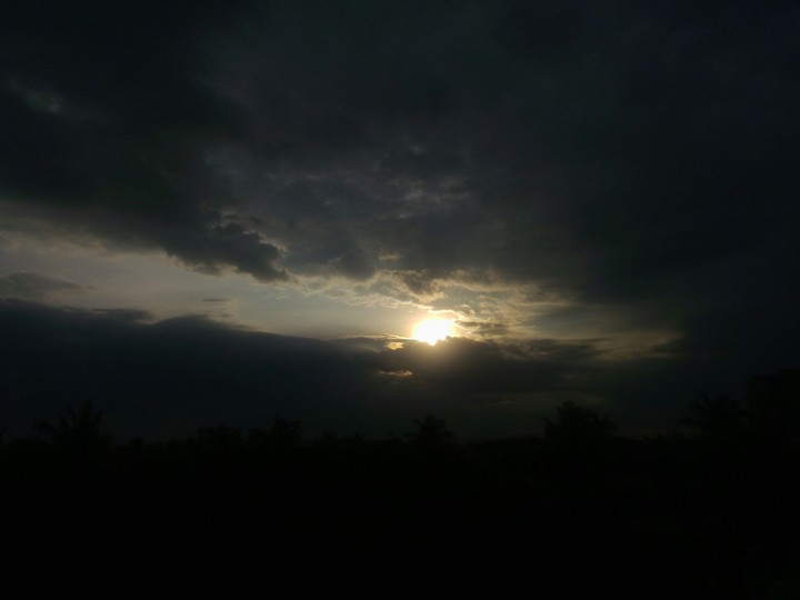 beautiful sunset in india