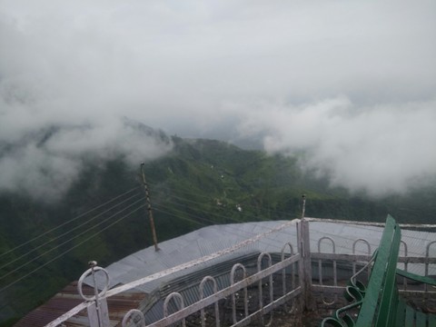 scattered clouds from the top