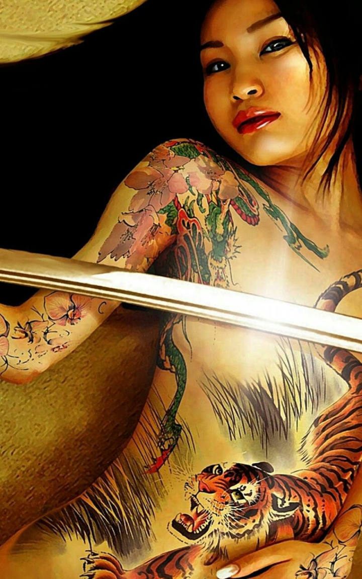 Girl with katana