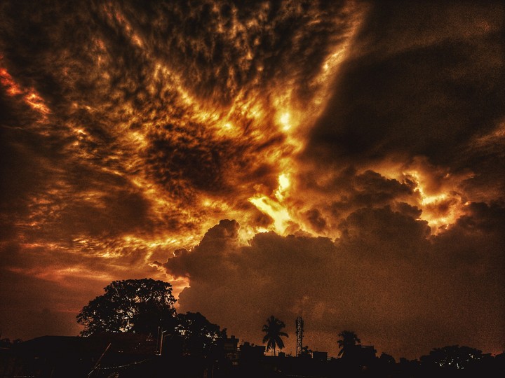 Burning sky