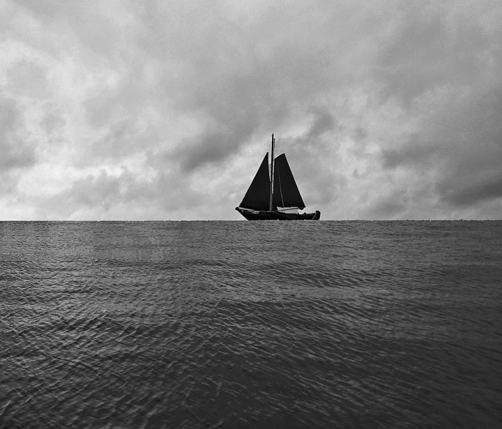 black and white