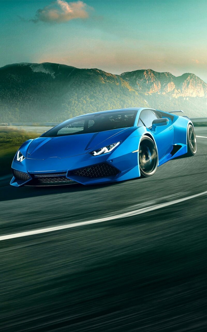blue car