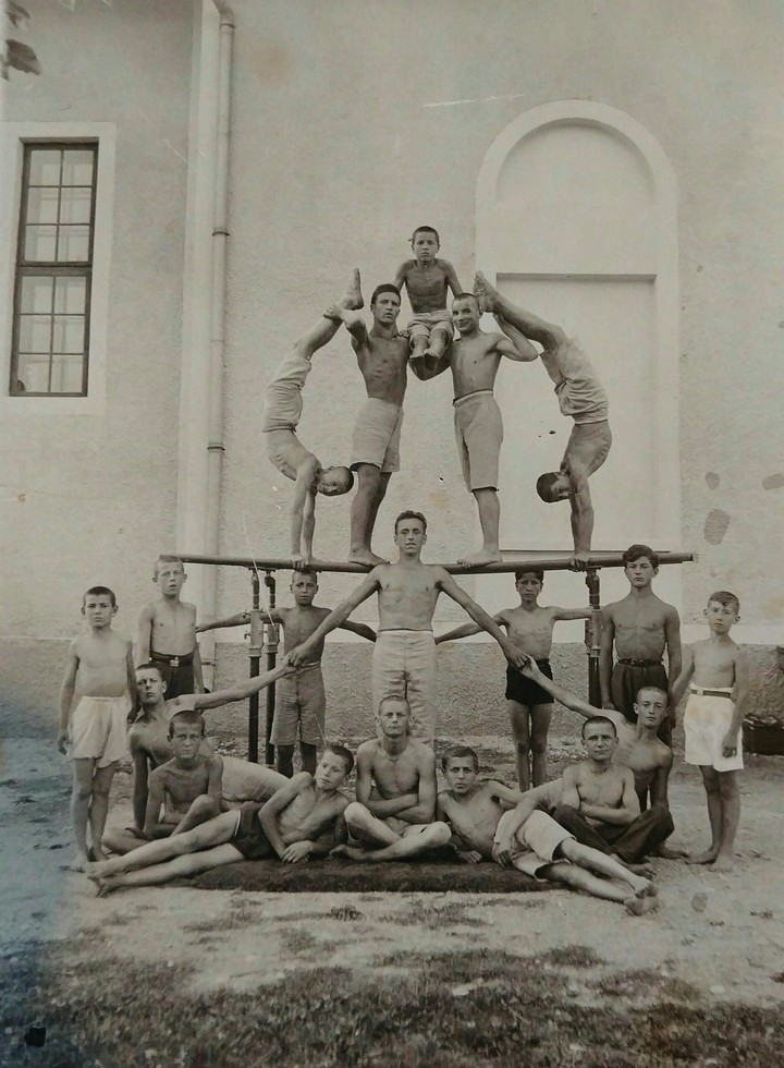 Gymnastics - old photo of powerfull Sport